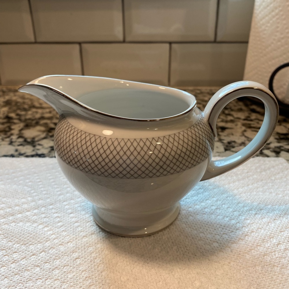 Rosenthal Made in Germany Creamer. Platinum Grail pattern.